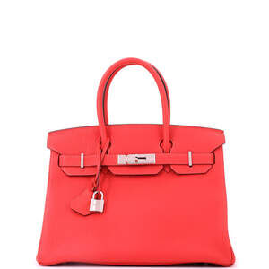 Hermes Birkin 30 Red Togo with Palladium Hardware